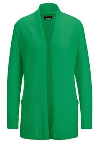 Strickjacke GOLDNER "Langarm Cardigan aus Merino", Herren, Gr. 44, gr&uuml;n, Obermaterial: 100% Schurwolle WV., figurumspielend, Rippe, Strickjacken Strickjacke, Schalkragen