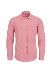 N&uuml;bler Trachtenhemd N&Uuml;BLER "Trachtenhemd langarm Rudi", Herren, Gr. L, EURO, rot, Obermaterial: 70% Baumwolle CO. 30% Polyester PES., Hemden Trachtenhemd