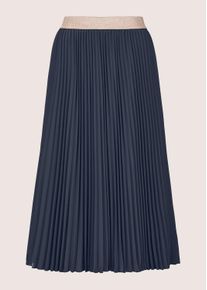 Madeleine Mode Midirock MADELEINE "Plisseerock Eleganter Faltenrock in Midil&auml;nge", Damen, Gr. 38, blau (marine), Obermaterial: 100% Polyester PES., Modern, R&ouml;cke Midirock, Faltenrock zum Schl&uuml;pfen