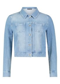 Jeansblazer Betty Barclay "Jeansjacke langarm", Damen, Gr. 42, blau (light blau denim), Obermaterial: 99% Baumwolle CO. 1% Elasthan EL., Blazer Jeansblazer