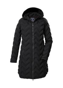 Steppmantel Killtec "KOW 14 WMN QLTD PRK", Damen, Gr. 38, schwarz, Oberseite: 100% Polyester;R&uuml;ckseite: 100% Polyester;F&uuml;llung: 100% Polyester, M&auml;ntel Steppmantel, Wasser- und windabweisender Steppparka mit verstellbarer Kapuze