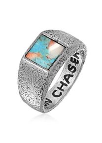 Siegelring HAZE & GLORY "Ring Sun and Sea Siegel Ring" Gr. 62, silber, Fingerringe, Herren, 62, ohne Stein, Silber 925 (Sterlingsilber), 10mm, Siegelring