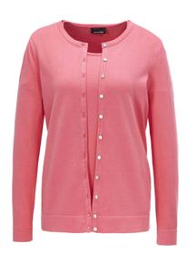 Strickpullover GOLDNER "Kurzgr&ouml;&szlig;e Figurnahes Twin-Set aus Pima-Baumwolle", Damen, Gr. 20, rosa (kirschbl&uuml;te), Obermaterial: 100% Baumwolle CO., normal, Sonstiges, Pullover Strickpullover, Ohne