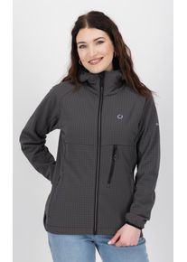 Fleecejacke LPO "NELLY WMN", Damen, Gr. 44L, grau (asphalt), 94% Polyester, 6% Elasthan, Jacken Fleecejacke