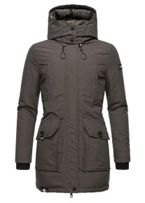 Winterjacke Navahoo "Winterjacke Blizzardstorm", Damen, Gr. 3XL, grau (anthrazit), Obermaterial: 70% Baumwolle CO. 30% Nylon NY. Obermaterial: Futter: 100% Polyester PES. 100% Polyester PES., Jacken Winterjacke