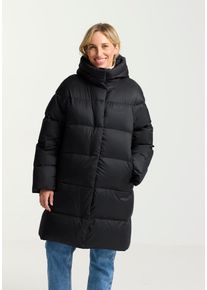 Funktionsmantel Jack Wolfskin "ICY HILL COAT W RDS", Damen, Gr. XS, schwarz, Obermaterial: 100% Polyamid. F&uuml;llung: 90% Entendaune, 10% sonstige Fasern, M&auml;ntel Funktionsmantel