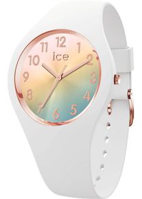 Ice Watch Quarzuhr ICE-WATCH "ICE sunset - S37 - 3H", wei&szlig;, Armbanduhren, Damen, Quarzuhr, Armbanduhr, Damenuhr, Silikonarmband, analog