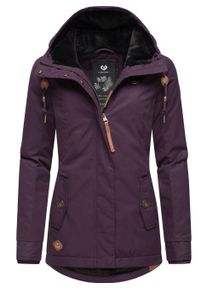 Winterjacke Ragwear "Winterjacke Monade", Damen, Gr. M, lila (plum24), Obermaterial: 65% Polyester PES. 35% Baumwolle CO. Obermaterial: Futter: 100% Polyester PES. 100% Polyester PES., Jacken Winterjacke