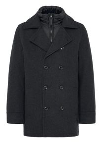 Wollmantel INDICODE "Wollmantel IDLuxeno", Herren, Gr. L, grau (charcoal), Obermaterial: 50% Wolle mw. 50% Polyester PES., M&auml;ntel Wollmantel