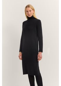 Strickkleid Bugatti "elegant & warm", Damen, Gr. L, Normalgr&ouml;&szlig;en, 290, schwarz, 40% Wolle, 30% Viskose, 20% Polyamid, 10% Kaschmir, unifarben, normal, Kleider Strickkleid, aus einem weichen Kaschmir-Mix