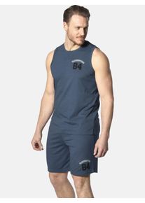 Shorty Jan Vanderstorm "Kurzer Schlafanzug LANDOGAR", Herren, Gr. 5XL, blau, Obermaterial: 60% Baumwolle CO. 40% Polyester COOLMAX PES(Coolmax)., Homewear-Sets Shorty