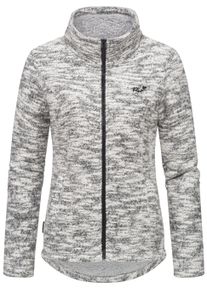 Kapuzensweatjacke Ragwear "Strickjacke Liram Melange", Damen, Gr. L, grau (ash), Obermaterial: 56% Baumwolle CO. 44% Polyester PES. Futter: 100% Polyester PES., Sweatjacken Kapuzensweatjacke