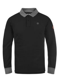 Langarm-Poloshirt Blend "Langarm-Poloshirt BHRalle", Herren, Gr. S, schwarz, Web, Obermaterial: 100% Baumwolle CO., regular fit, Shirts Langarm-Poloshirt