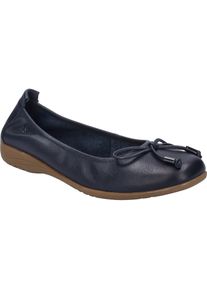 Ballerina Josef Seibel "Fenja 09, indigo", Damen, Gr. 36, blau (indigo), Obermaterial: 100% Rindsleder Leather cow., Schuhe Ballerina