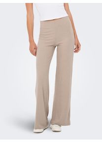 Loungehose Only Play "ONPSEREN HW RIB STR PNT NOOS", Damen, Gr. M (38), N-Gr, string, Jersey, Obermaterial: 65% Polyester, 30% Viskose, 5% Elasthan, unifarben, loose fit normal, Hosen Loungehose