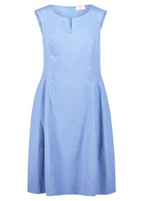 Sommerkleid Vera Mont "Sommerkleid tailliert", Damen, Gr. 46, EURO, lila (blau viola), 75% Baumwolle CO. 22% Polyamid PA. 3% Elasthan EL., Kleider Sommerkleid