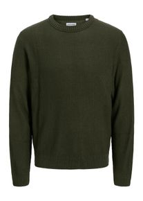 Jack & Jones Strickpullover JACK & JONES "JJROY KNIT CREW NECK AW25", Herren, Gr. XS, duffel bag, Strick, Obermaterial: 100% Polyacryl, unifarben, relaxed fit, Rundhals, Rippb&uuml;ndchen, Pullover Strickpullover