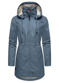 Kurzmantel Ragwear "Kurzmantel Dakkota II", Damen, Gr. 3XL, blau (stone blau), Obermaterial: 100% Polyester PES. Obermaterial: Futter: 100% Polyester PES., M&auml;ntel Kurzmantel