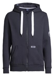 Sweatjacke SALZHAUT "Sweatjacke MAKKER", Herren, Gr. S, blau (navy), Obermaterial: 55% Baumwolle CO. 45% Polyester PES., Sweatjacken Sweatjacke
