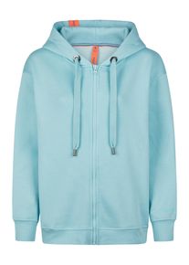 Sweatjacke SALZHAUT "Sweatjacke TOPE", Damen, Gr. XS, blau (aqua), Obermaterial: 80% Baumwolle CO. 20% Polyester PES., Sweatjacken Sweatjacke