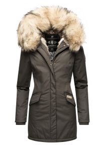 Wintermantel Navahoo "Wintermantel Cristal", Damen, Gr. XS, grau (anthrazit), Obermaterial: 65% Polyester PES. 35% Baumwolle CO. Obermaterial: Futter: 100% Polyester PES. 100% Polyester PES., M&auml;ntel Wintermantel