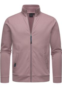 Kapuzensweatjacke Ragwear "Sweatjacke Miet", Herren, Gr. 3XL, rosa (mauve), Obermaterial: 55% Baumwolle CO. 45% Polyester PES., Sweatjacken Kapuzensweatjacke