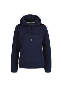 Sweatshirt Gant "Sweatshirt Regular Shield Hoodie", Damen, Gr. XS, blau, Obermaterial: 78% Baumwolle CO. 22% Polyester PES., Sweatshirts Sweatshirt