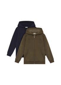 Sweatjacke Minymo "Trainingsjacke MISweat Jacket", Jungen, Gr. 146, gr&uuml;n (schwarz olive), Obermaterial: 60% Baumwolle CO. 40% Polyester PES., Sweatjacken Sweatjacke