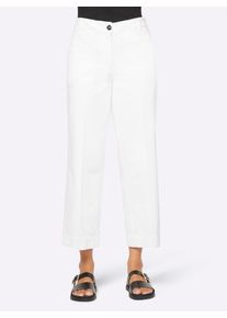 7/8-Hose Heine, Damen, Gr. 46, Normalgr&ouml;&szlig;en, beige (ecru), 98% Baumwolle, 2% Elasthan, unifarben, 7/8-L&auml;nge, Hosen 7/8-Hose