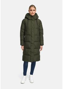 Winterjacke Marikoo "Marikoo Chumanii Damen Herbst Winter Steppmantel Parka lang N057", Damen, Gr. 6XL, gr&uuml;n (schwarzolive), Obermaterial: 100% Polyester PES., Jacken Winterjacke