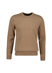 Sweater Gant "Strickpullover CLASSIC COTTON C-NECK", Herren, Gr. XL, beige (sand), Obermaterial: 100% Baumwolle CO., Sweatshirts Sweater