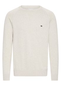 Strickfleece-Pullover Kronstadt "Strickpullover KSEmil", Herren, Gr. M, grau (stone mix), Obermaterial: 100% Baumwolle CO., Pullover Strickfleece-Pullover