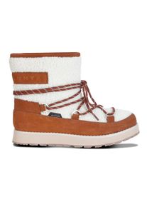Snowboots Luhta "NAUTTIVA MS", Damen, Gr. 36, braun (caf&eacute; au lait), Leder, Textil, Schuhe Snowboots, wasserdicht, gef&uuml;ttert, mit Schn&uuml;rung, mit Gummilaufsohle
