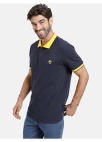 Poloshirt Jan Vanderstorm "Poloshirt LAVRANS", Herren, Gr. 4XL, blau (dunkelblau), Obermaterial: 100% Baumwolle CO., comfort fit normal, ohne Ausschnitt, Shirts Poloshirt