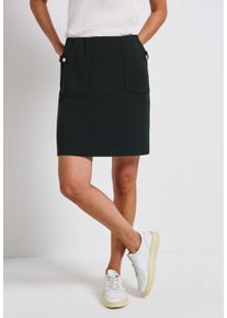 Minirock Street One, Damen, Gr. 44, gr&uuml;n (pine grove gr&uuml;n), Obermaterial: 73% Viskose, 24% Polyester, 3% Elasthan, unifarben, regular fit kniefrei, R&ouml;cke Minirock, mit Knopfdetails