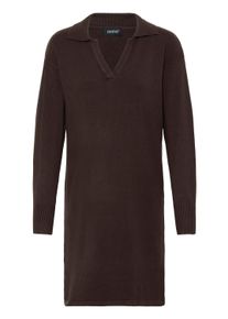 Strickkleid oxmo "Strickkleid OXBMMNERA DRESS", Damen, Gr. S, N-Gr, braun (coffee bean), Obermaterial: 50% Viskose CV. 27% Nylon NY. 23% Polyester PES., Kleider Strickkleid