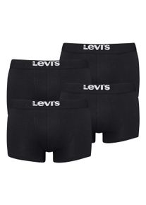 Levi's Boxershorts LEVI'S "Boxershort 4er Pack", Herren, Gr. L, schwarz, Obermaterial: 95% Baumwolle CO. 5% Elasthan EL., Unterhosen Boxershorts