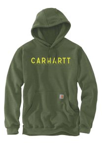 Hoodie Carhartt "Logo", Herren, Gr. M, gr&uuml;n, Obermaterial: 70% Baumwolle CO. 30% Polyester PES., Sweatshirts Hoodie