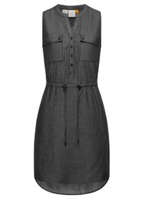 Shirtkleid Ragwear "Shirtkleid Roisin Denim", Damen, Gr. XS, N-Gr, schwarz (schwarz24), Obermaterial: 60% Baumwolle CO. 40% Viskose CV., Kleider Shirtkleid