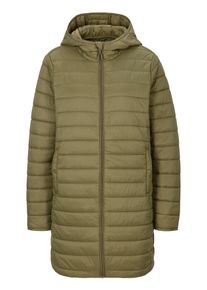 Steppmantel, Damen, Gr. M (38), gr&uuml;n (khaki), Web, Obermaterial: 100% Nylon. Futter: 100% Nylon. Wattierung: 100% Polyester, United Colors Of Benetton, unifarben, Po-bedeckend, M&auml;ntel Steppmantel, mit seitlichen Eingrifftaschen mit Druckknopf