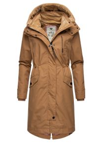 Kurzmantel Ragwear "Kurzmantel Nicco", Damen, Gr. XXL, braun (camel), Obermaterial: 65% Polyester PES. 35% Baumwolle CO. Obermaterial: Futter: 100% Polyester PES. 100% Polyester PES., M&auml;ntel Kurzmantel