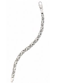Adelia&acute;s Edelstahlarmband ADELIA&acute;S "Edelstahl K&ouml;nigskette Armband 21 cm" Gr. 21, silber, Armb&auml;nder, Herren, Silber 925 (Sterlingsilber), Edelstahlarmband