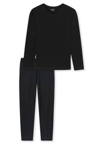 Schlafanzug uncover by Schiesser "Pyjama", Herren, Gr. XL, schwarz, Obermaterial: 100% Baumwolle CO., Homewear-Sets Schlafanzug