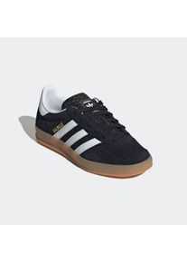 Sneaker adidas originals "GAZELLE INDOOR F&Uuml;R KINDER", Damen, Gr. 38, core schwarz, cloud wei&szlig;, gum 2, Leder, Synthetik, Schuhe Sneaker, f&uuml;r Kinder & Jugendliche