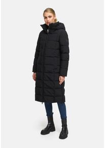 Winterjacke Marikoo "Marikoo Lanitaa Damen Winter Steppmantel Parka N079", Damen, Gr. XS, schwarz, Obermaterial: 100% Polyester PES., Jacken Winterjacke