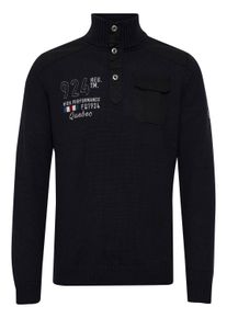 Troyer FQ1924 "Troyer FQErlong", Herren, Gr. L, schwarz (schwarz beauty), Obermaterial: 50% Baumwolle CO. 50% Polyacryl PAN., bedruckt, normal, Pullover Troyer