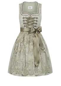 N&uuml;bler Dirndl N&Uuml;BLER "Dirndl mini Vivian", Damen, Gr. 40, EURO, gr&uuml;n, Obermaterial: 100% Polyester PES., Kleider Dirndl