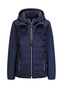 Langmantel GOLDNER "Stepp-Winterjacke mit Kapuze", Damen, Gr. 42, schwarz, Obermaterial: 50% Polyester PES. 50% Wolle mw., figurumspielend, M&auml;ntel Langmantel, Mit hochwertigem Twillfutter