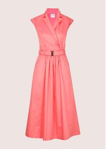 Madeleine Mode Midikleid MADELEINE "Wickelkleid Sommerkleid mit G&uuml;rtel", Damen, Gr. 36, N-Gr, himbeersorbet, Obermaterial: 100% Baumwolle CO., Modern, figurumspielend, Kleider Midikleid, Reverskragen im Wickelstil