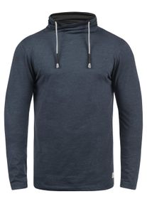 Langarmshirt Blend "Langarmshirt BHPallo", Damen, Gr. XL, blau (navy), Web, Obermaterial: 60% Baumwolle CO. 40% Polyester PES., regular fit, ohne Ausschnitt, Shirts Langarmshirt